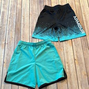 Under Armour Teal and Black Shorts Duo
